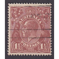 Australian    King George V   1½d Penny Half Pence Brown   Single Crown WMK  Plate Variety 11L5